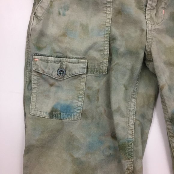 ANTHROPOLOGIE Green Multi-Color Tie Dye The Wanderer Linen Blend Pants - Picture 8 of 12